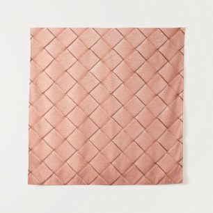 Hellrosa Gewebe aus Leder Wandteppich