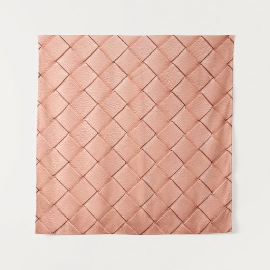 Hellrosa Gewebe aus Leder Wandteppich (Vorderseite)