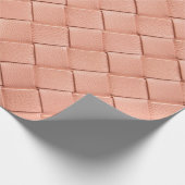 Hellrosa gewebte Lederstruktur Geschenkpapier (Ecke)
