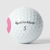 Hellrosa gewellte Quadrate Golfball (Logo)