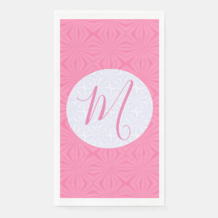 Hellrosa gewellte Quadrate Personalisierte Party Serviette