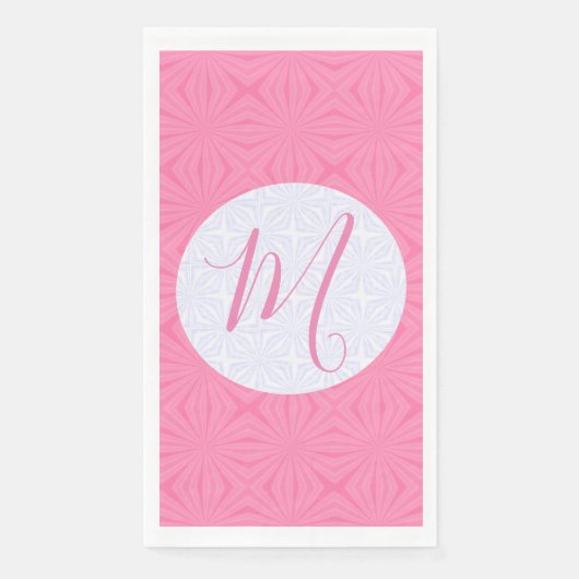 Hellrosa gewellte Quadrate Personalisierte Party Serviette (Vorderseite)