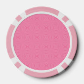 Hellrosa gewellte Quadrate personalisierter Anfang Pokerchips (Rückseite)