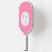 Hellrosa gewellte Quadrate Pickleball Schläger (Links)