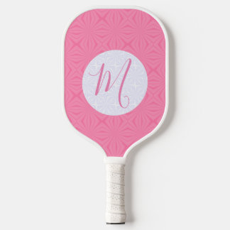 Hellrosa gewellte Quadrate Pickleball Schläger