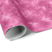 Hellrosa Glam Funkelnd Diamonds Geschenkpapier (Rolleneckpunkt)
