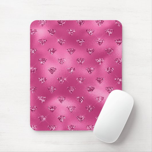 Hellrosa Glam Funkelnd Diamonds Mousepad (Mit Mouse)