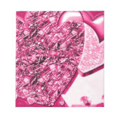 Hellrosa Glam Pad Notepad Notizblock (Vorderseite)