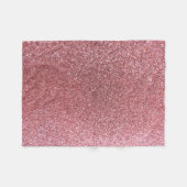 Hellrosa Glitter Fleecedecke (Vorderseite (Horizontal))