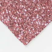 Hellrosa Glitter Fleecedecke (Ecke)