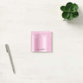 Hellrosa Glittertropfen Schimmer Post-it Klebezettel (Büro)