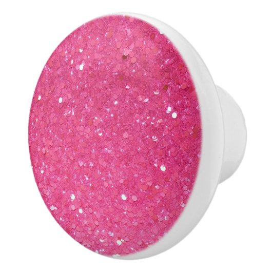 Hellrosa Glitzer Keramikknauf (Rechts)