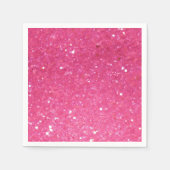 Hellrosa Glitzer Serviette (Vorderseite)