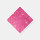 Hellrosa Glitzer Serviette (Ecke)