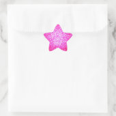Hellrosa Glitzer Stern-Aufkleber (Tasche)
