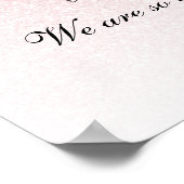 Hellrosa Glitzer Sweet 16 Personalisierter Empfang Poster (Ecke)