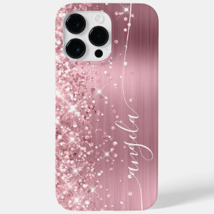Hellrosa glitzernde Glam-Signatur Case-Mate iPhone 14 Pro Max Hülle