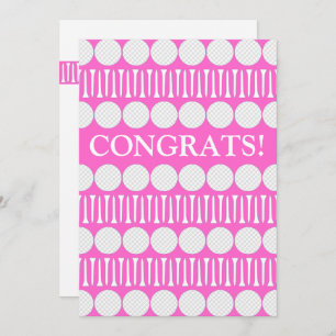 Hellrosa Golfers individuelle Grußkarte Dankeskarte