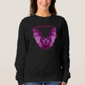 Hellrosa Gothic Spooky Flying Bat zu Halloween Sweatshirt (Vorderseite)