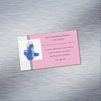 Hellrosa graublaue, medizinische Uniform-Krankensc Magnetische Visitenkarte