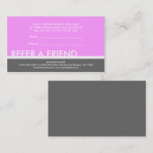 Hellrosa graue einfache verweisen Karten eines (Vorne/Hinten)