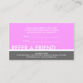 Hellrosa graue einfache verweisen Karten eines