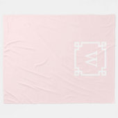 Hellrosa griechischer Schlüsselrahmen #2 Initialmo Fleecedecke (Vorderseite (Horizontal))