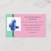 Hellrosa grüne blaue medizinische Clogs Uniform Visitenkarte (Vorderseite)