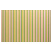 Hellrosa, grüne und gelbe Streifen Stoff (Yard (91,4 cm))