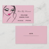 Hellrosa Haar, Nagel, Make-upVisitenkarte Visitenkarte (Vorne/Hinten)