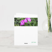 Hellrosa hawaiianische Blume Faltkarte Karte (Rückseite)