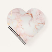 Hellrosa Heart-Shaped Notebook Notizblock (Vorderseite)