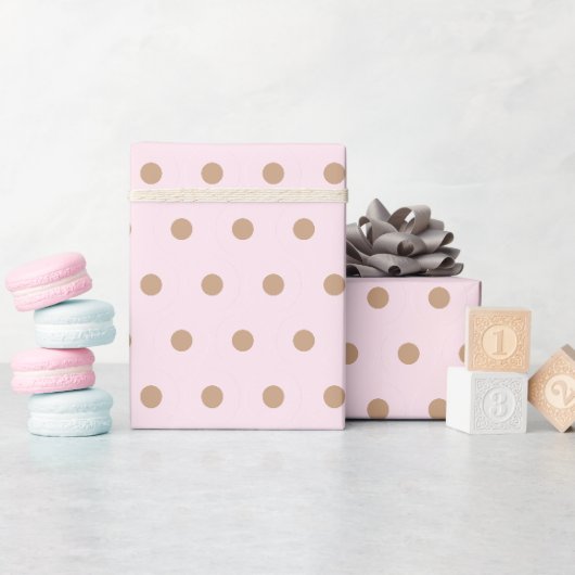 Hellrosa, hellbraune Kamelfarbenstücke Geschenkpapier (Babyparty)