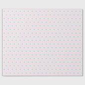Hellrosa, hellgraue, blaue Polka-Punkte Geschenkpapier (Flach)