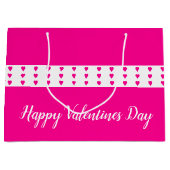 Hellrosa Herz akzentriert Große Geschenktüte (Vorderseite)