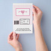 Hellrosa Herz Hochzeit Hershey's Large Wrapper Flyer (Handgriff)