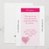 Hellrosa Herz Hochzeitskarte Einladung (Vorne/Hinten)