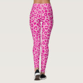 Hellrosa Herz-Leopardenmuster Leggings (Rückseite)