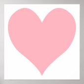 Hellrosa Herz Poster (Vorne)