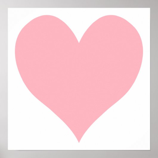 Hellrosa Herz Poster (Vorne)