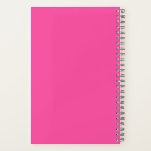 Hellrosa Herz und Foto mit Name Notizblock (Rückseite)