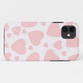 Hellrosa Herzen Case-Mate iPhone Hülle (Rückseite (Horizontal))