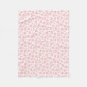 Hellrosa Herzen Fleecedecke (Vorderseite)