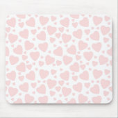 Hellrosa Herzen Mousepad (Vorne)