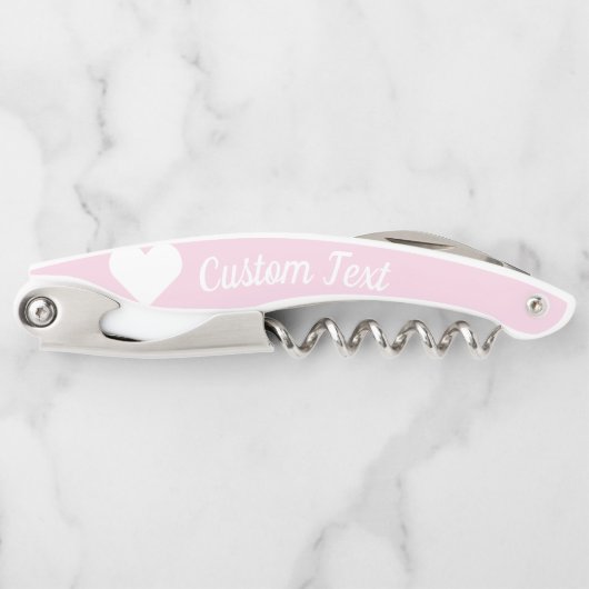 Hellrosa Herzklappenschraube Kellnermesser (Vorderseite)