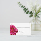 Hellrosa Hibiskus-Escort-Karten Platzkarte (Stehend Vorderseite)