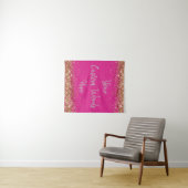 Hellrosa Hintergrund Geburtstagsparty Foto Stand Wandteppich (Beispiel (Horizontal))