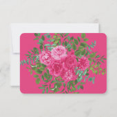 Hellrosa Hochzeitsstipps Rose Blumenmodern Einladung (Rückseite)