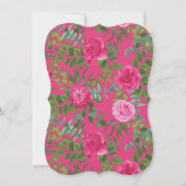 Hellrosa Hochzeitsstipps Rose Blumenmodern Einladung (Rückseite)