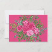 Hellrosa Hochzeitsstipps Rose Blumenmodern Einladung (Rückseite)
